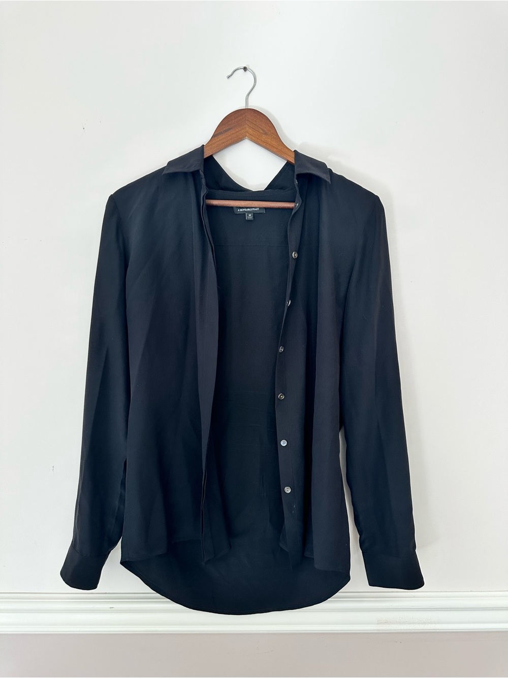 Classic Black womens Button-Up Shirt